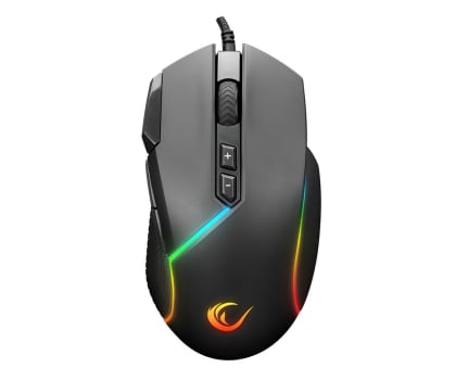 Myszka przewodowa Rampage Comfort 12800 DPI RGB - czarny
